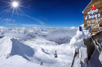 Photo de montagne du pic blanc de l'alpe d'huez en hiver