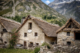 Photo ancienne de La Bérarde en Oisans par Henri Ferrand, village et maisons traditionnelles de la vallée du Vénéon
