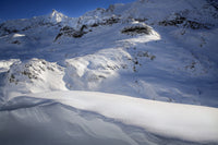 Photo de l'Alpe d'Huez en hiver avec le Pic Blanc et les remontées mécaniques