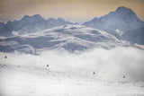 Photo du massif de la Muzelle depuis l'Alpe d'Huez avec le Signal de l'Homme au premier plan