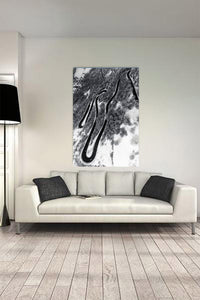 Photo montagne les virages sous la neige