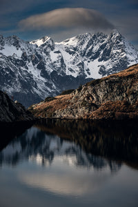 Photo du Lac Noir en Oisans – Vue sur le Pic de Belledonne