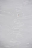 Photo montagne le skieur seul .