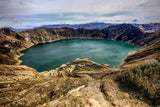 Lac Quilotoa en Equateur  : photographie couleur.