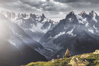 Le cairn de la tête aux vents Chamonix (Photographie couleur). - Cyrille Quintard Photography : Tableau photo de montagne