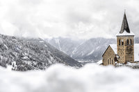 Le clocher de Vaujany (Photographie couleur). - Cyrille Quintard Photography : Tableau photo de montagne