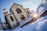 L'église d'Huez en Oisans (Photographie couleur) - Cyrille Quintard Photography : Tableau photo de montagne
