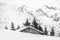 Tableau photo de montagne : Le chalet en noir et blanc . - Cyrille Quintard Photography : Tableau photo de montagne