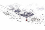 Tableau photo de montagne : Le télésiège rouge. - Cyrille Quintard Photography : Tableau photo de montagne